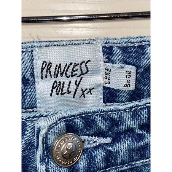 Princess Polly SERENITIA MID RISE RELAXED JEANS LIGHT WASH Size 8 - Picture 7 of 7